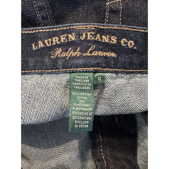 Ralph Lauren Jeans Co. 'Classic MidCalf' Cropped Dark Blue Size 12 x 22" Inseam - Picture 7 of 7